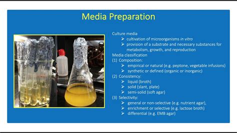 preparation of liquid broth medium